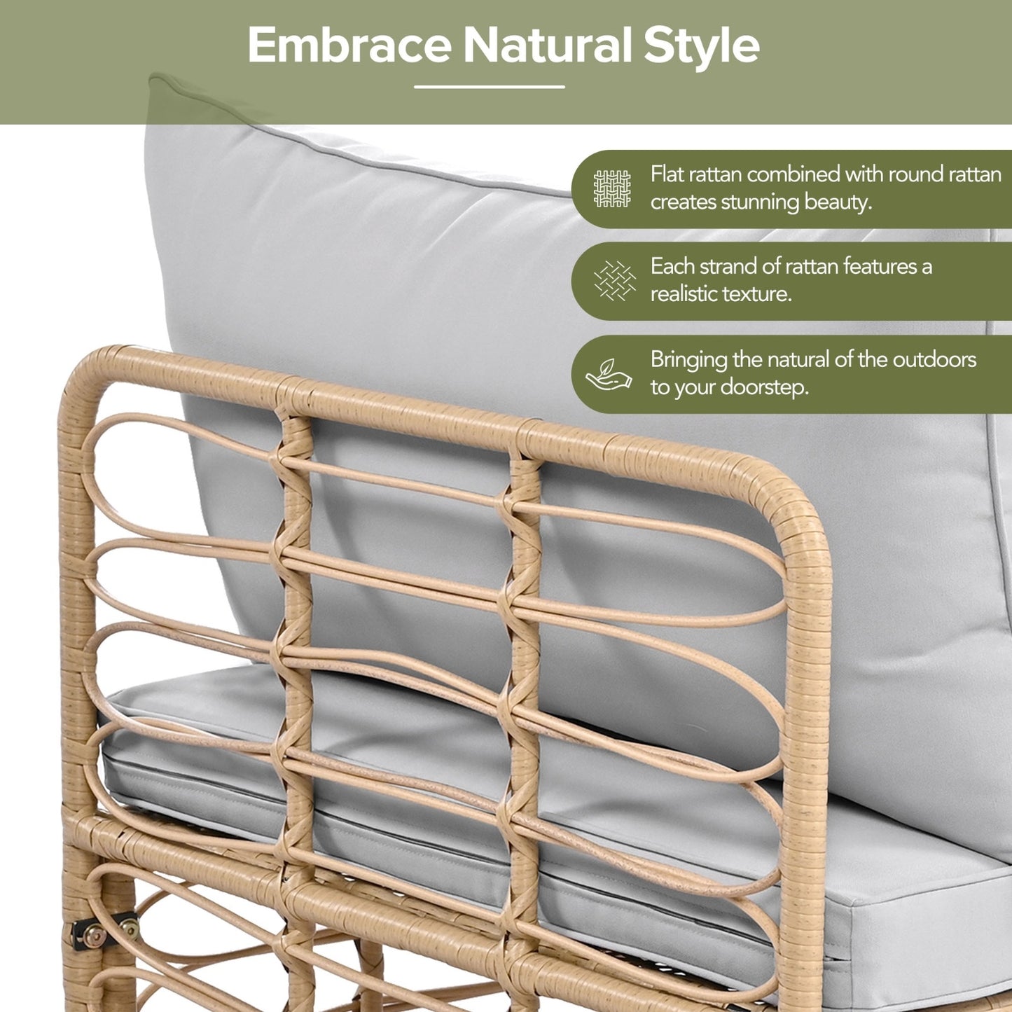 Viva Solara Collection: The Solara Reid 7-Piece Outdoor Sectional Sofa Set