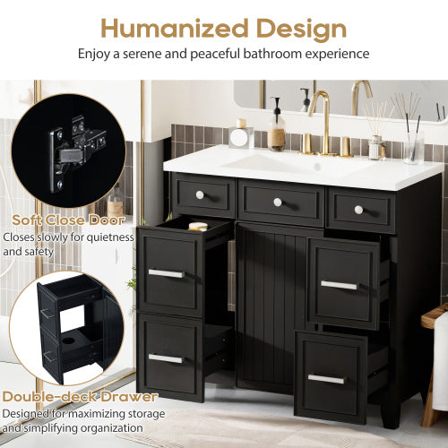 🛁 Viva Élan™ 36" Black Bathroom Vanity – The Heart of a Luxurious Bathroom