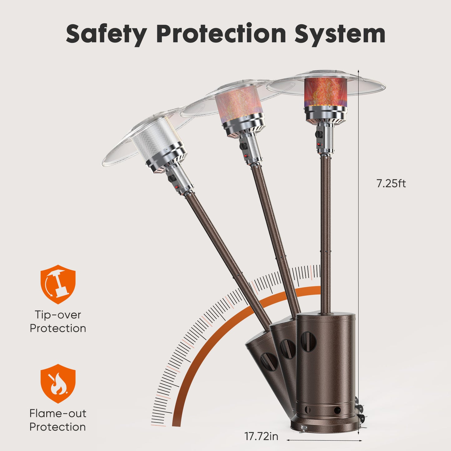 Viva Solstice™ 48,000 BTU Propane Patio Heater — Where Warmth Meets Urban Luxury