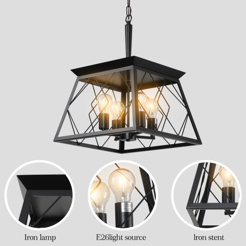 Viva Noir Chandelier – Farmhouse Charm with Modern Edge