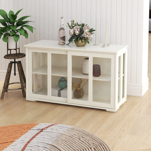 Viva Elite Aurora Glass-Door Pantry Cabinet – Where Transparency Meets Kitchen Sophistication