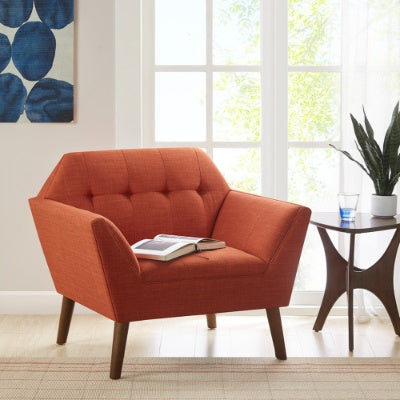 Viva Atelier Marais Beige Linen Lounge Chair