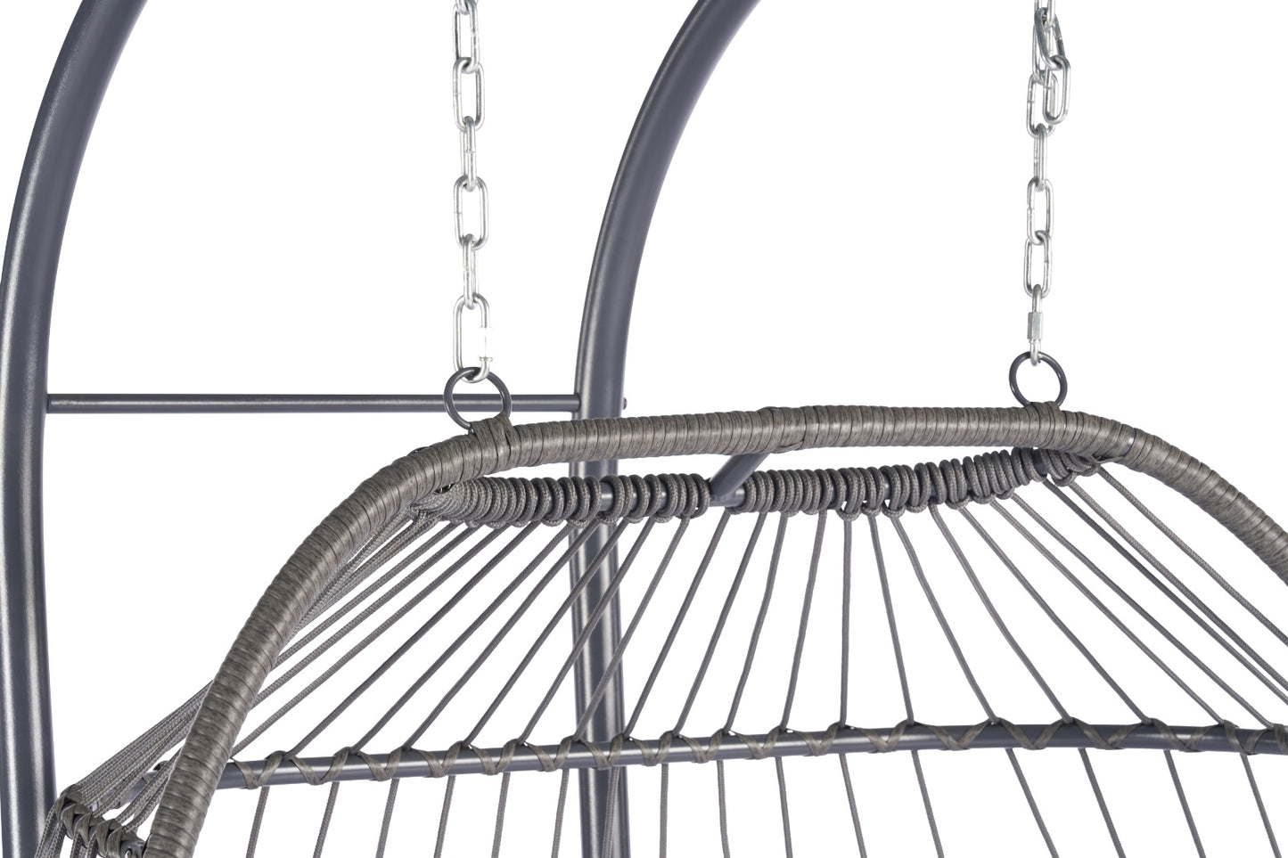 Luxury 2-Person Rattan Hanging Egg Chair | Weather-Resistant Wicker Patio Swing