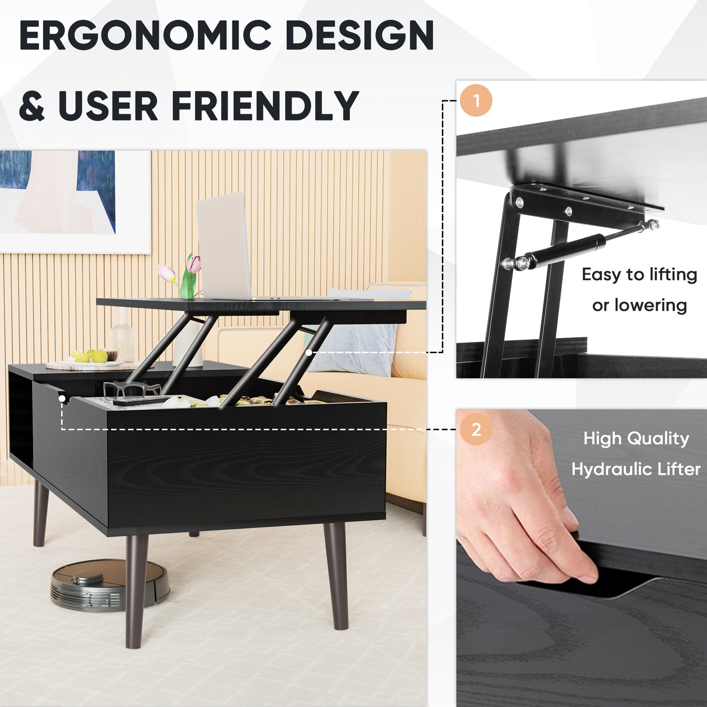 Luxury Modern Coffee Table for Living Room - Elegant & Functional Centerpiece