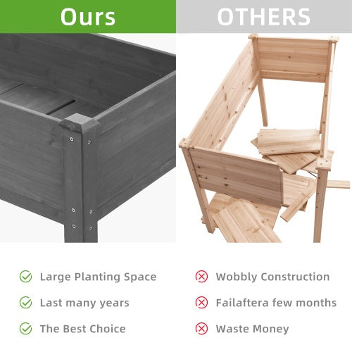 Elevated Wooden Garden Bed with Legs – Premium Outdoor Planter Box