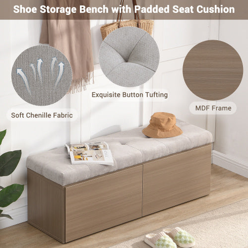 Viva Essentials: 49-Inch Storage Table & Footstool – Where Function Meets Fashion