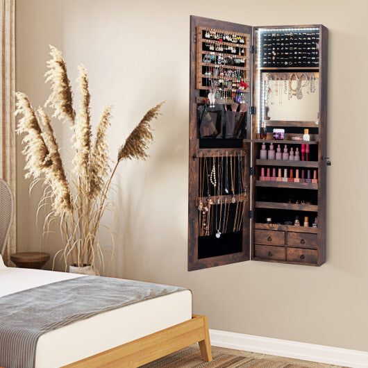 Multipurpose Storage Cabinet with 4 Drawers - Rustic Brown
