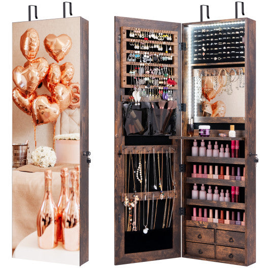Multipurpose Storage Cabinet with 4 Drawers - Rustic Brown