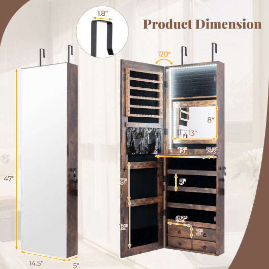 Multipurpose Storage Cabinet with 4 Drawers - Rustic Brown