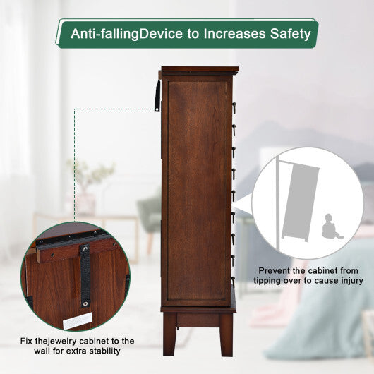 Viva Elite Grandeur Brown Jewelry Armoire – The Future of Expansive Storage Luxury
