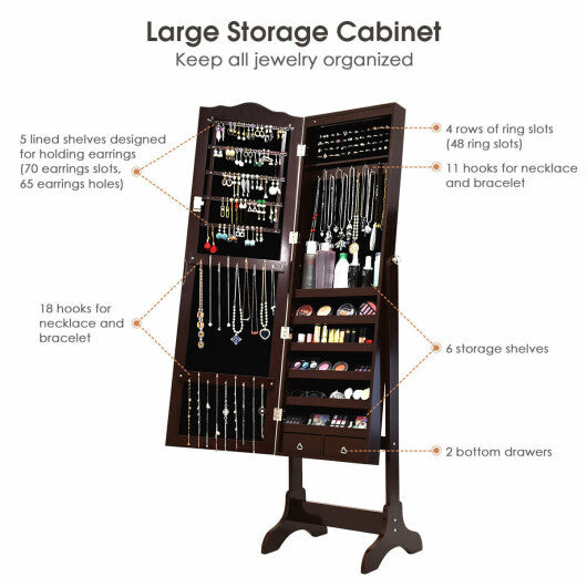 Viva Elite Illuminated Jewelry Armoire with Mirror – The Future of Luxury Storage Architecture