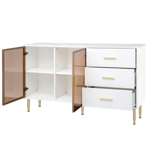 Viva Marquette Marble-Top Buffet Cabinet