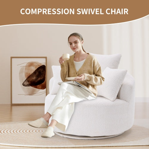 Luxury Swivel Compression Chair – Elegant & Comfortable Seating for Home & Office