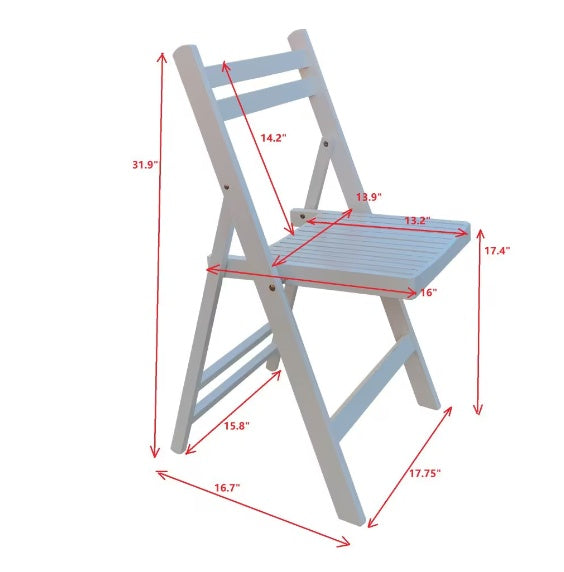 Viva Solara Slatted Wood Folding Event Chairs