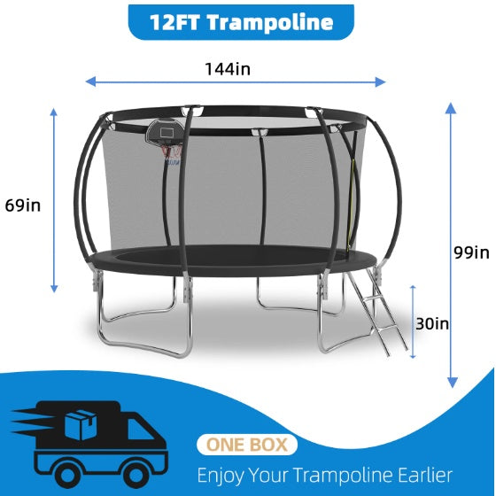 Viva Pulse 12FT Trampoline – Where Play Meets Sculptural Design