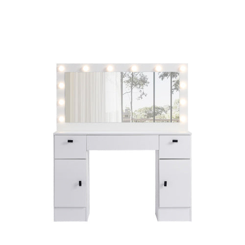 Viva Reflection Collection: Aurora White Illuminated Dresser