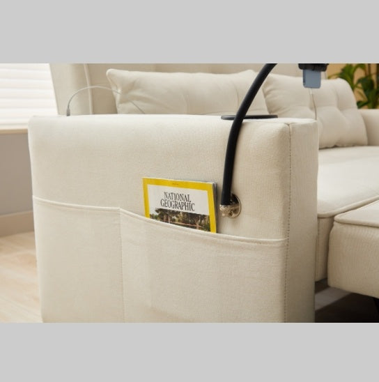 Viva Solstice 3-in-1 Convertible Futon Chair Bed with USB Ports