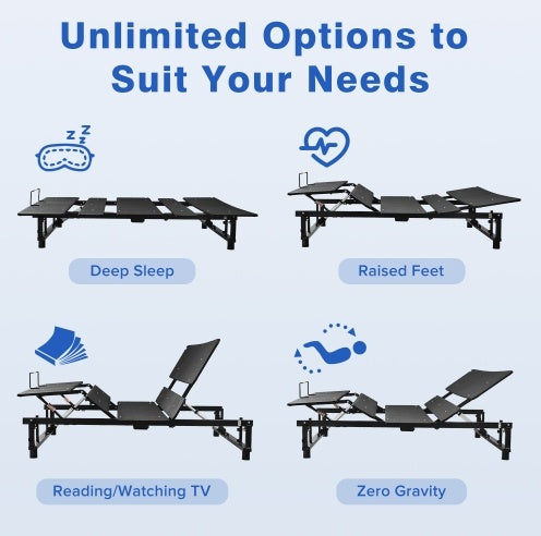 Viva Smart Living Collection: Queen Adjustable Bed Base Frame