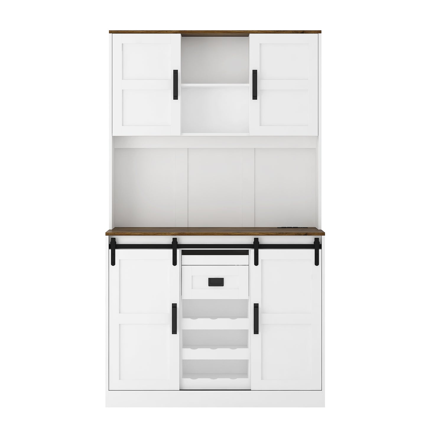 Viva Elite Hearthstone Farmhouse Bar Cabinet – Where Rustic Charm Meets Entertainment Excellence