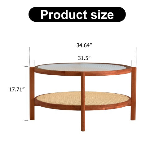 Viva Cirro Modern Double-Layer Circular Coffee Table