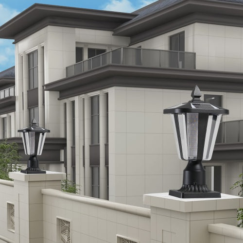 Solar LED Pillar Lights - Dimmable Outdoor Lighting for a Luxurious & Energy-Efficient Ambience