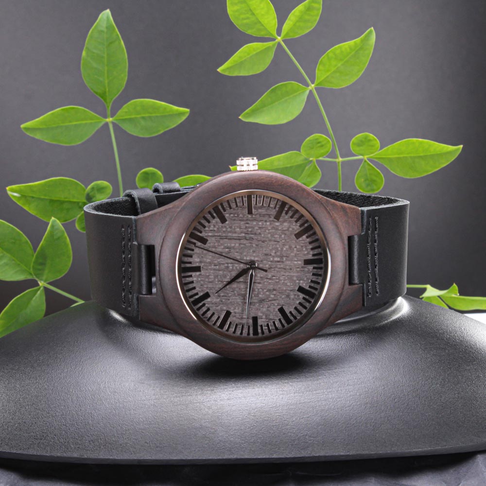 Non-Message Card Wood Watch with Engraving
