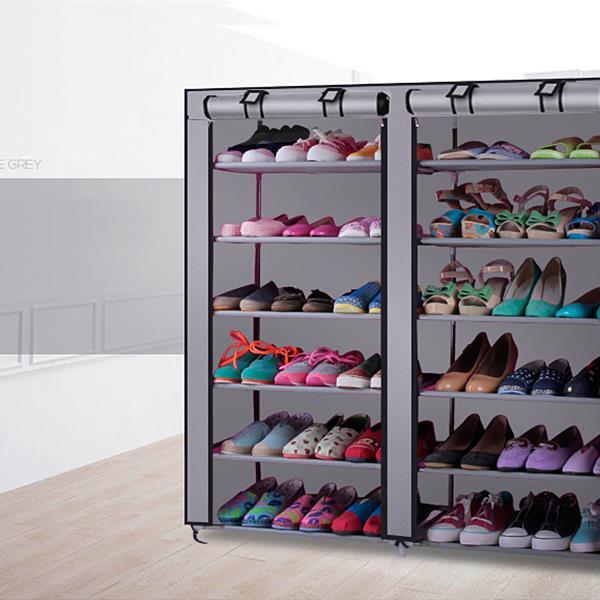 Viva Entryway Collection: 6-Tier Double-Row Shoe Cabinet