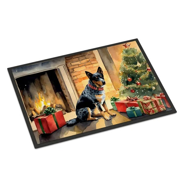 Viva Noël Australian Cattle Dog Christmas Doormat