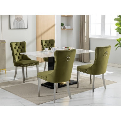 Viva Aurelia Tufted Velvet Dining Chairs (Set of 2)