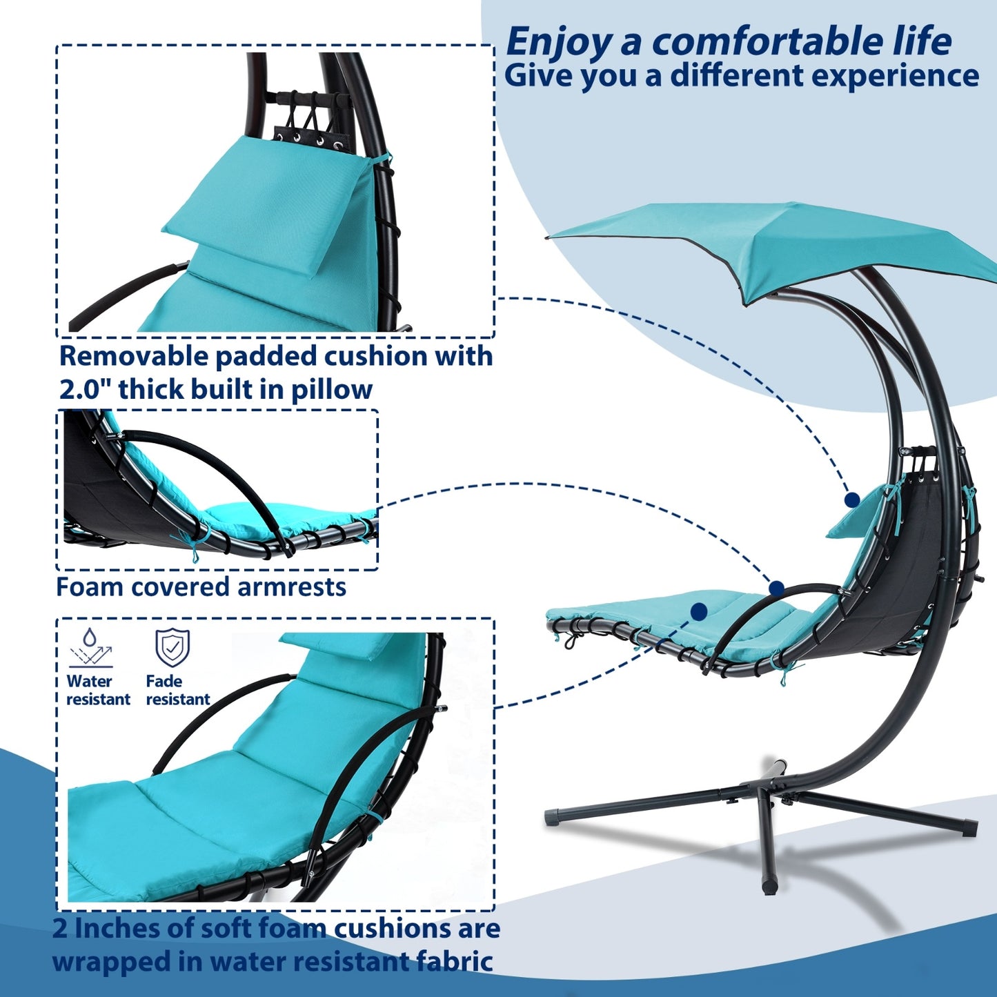 Viva Veranda Collection: The Veranda Drift Hanging Chaise Lounger