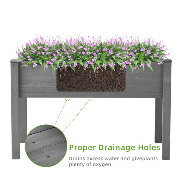 Premium Outdoor Solid Wood Raised Garden Bed | Elevate Your Gardening Experience