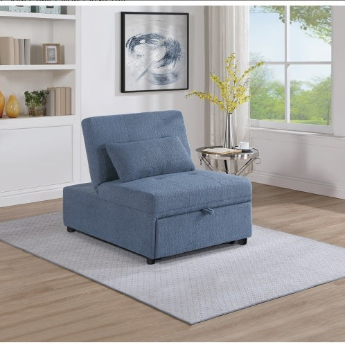 Viva Elite Nimbus Blue-Gray Sherpa Sleeper Sofa Chair - The Future of Cozy Luxury