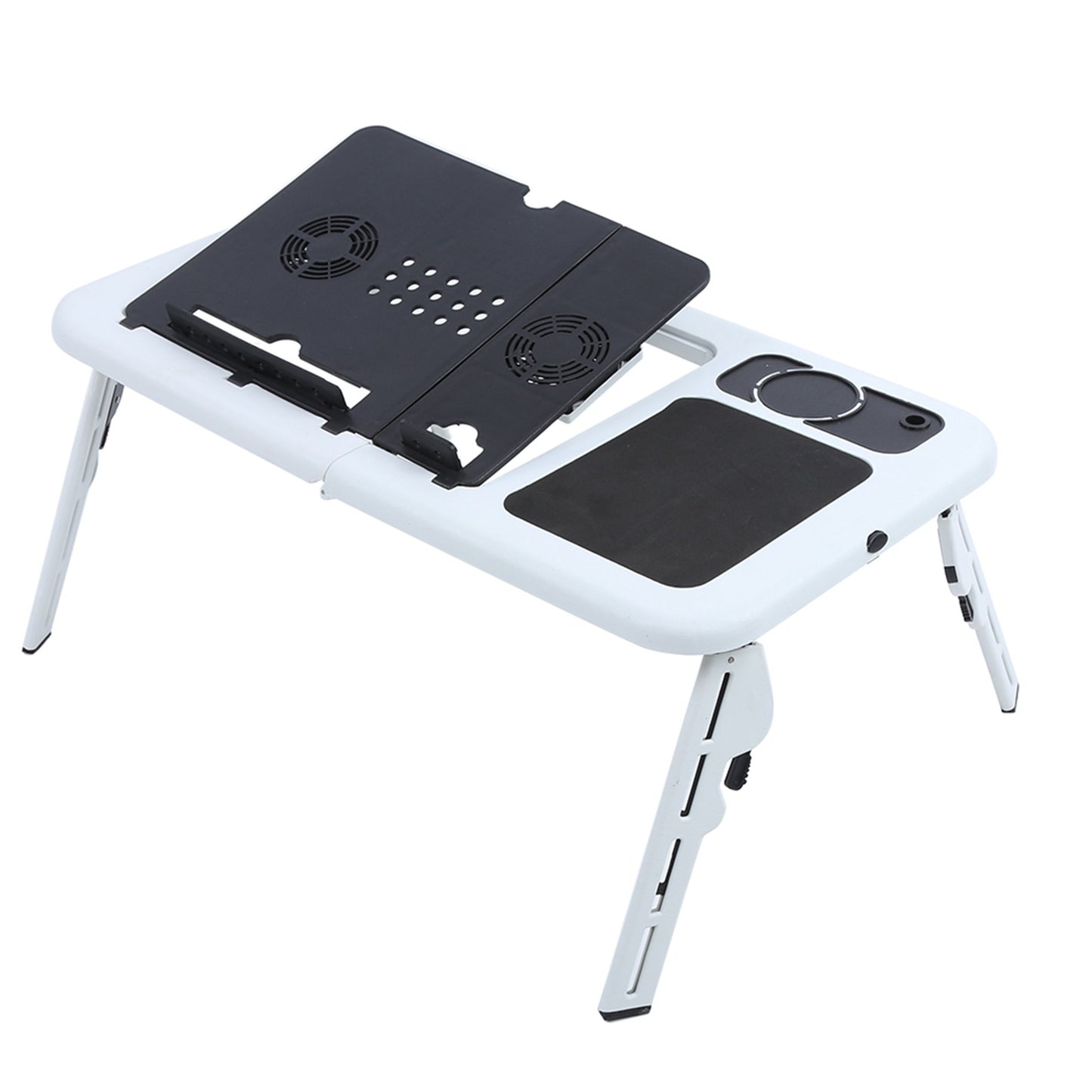 Portable Laptop Desk with Cooling Fan | Foldable & Adjustable Workstation