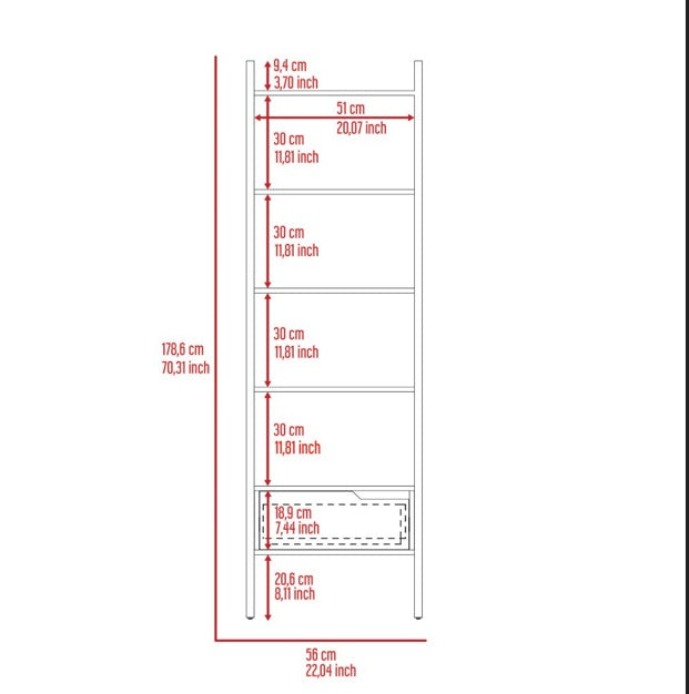 Viva Elite Geometric Walnut Bookshelf – Where Art Meets Function