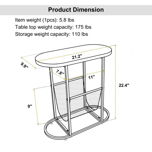 Viva Smart Living Collection: Acacia Oval Side Table
