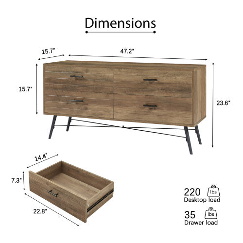 📺 Viva Harmony™ 4-Drawer TV Cabinet – Where Functionality Meets Modern Elegance