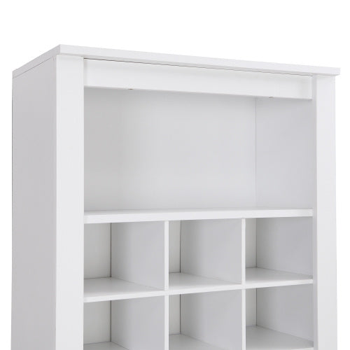 Stylish Design 30 Shoe Cabinet Console, Modern Shoe Cabinet, Multiple Storage Capacity, Self-standing High Cabinet, Suitable For Hallway, Bedroom, White