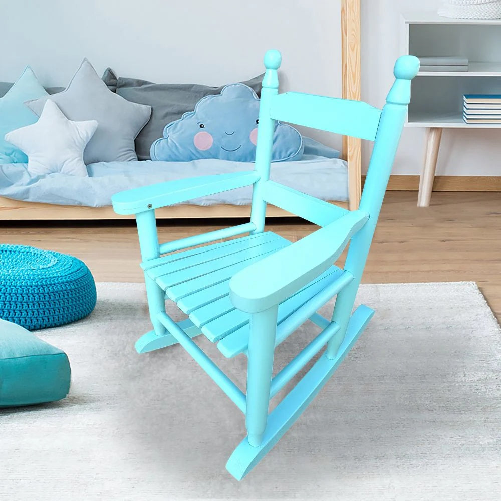 Viva Sprout Light Blue Children’s Rocking Oak Chair