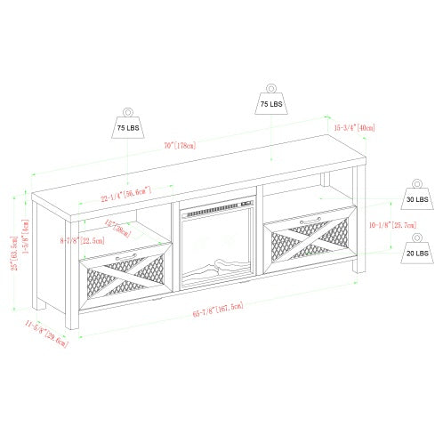 Viva Baxter Industrial TV Stand