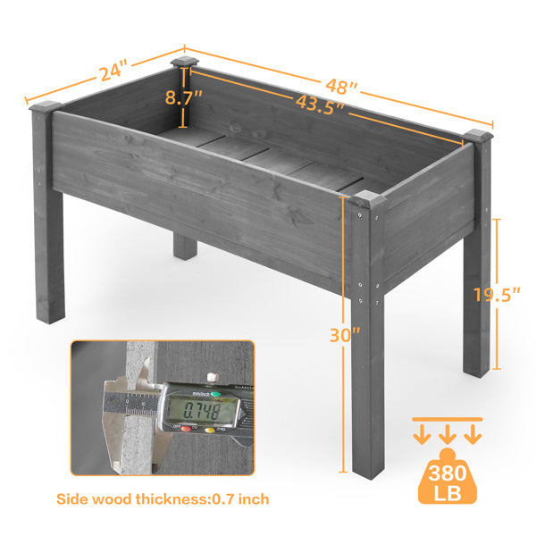 Premium Outdoor Solid Wood Raised Garden Bed | Elevate Your Gardening Experience