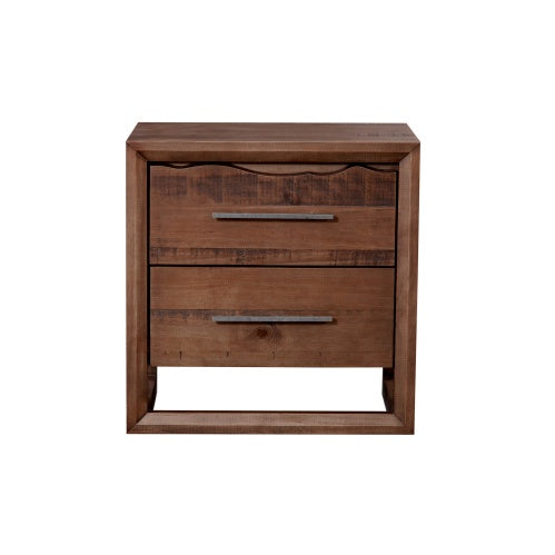 Viva Atelier Lofton Brown Wood Nightstand