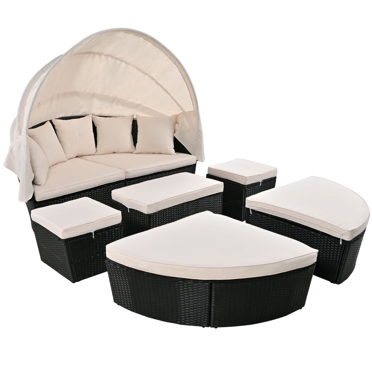 Viva Solara Collection: The Solara Circular Daybed with Retractable Canopy