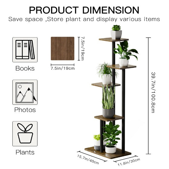 Viva Essentials Collection: 5-Layer Indoor Plant Stand