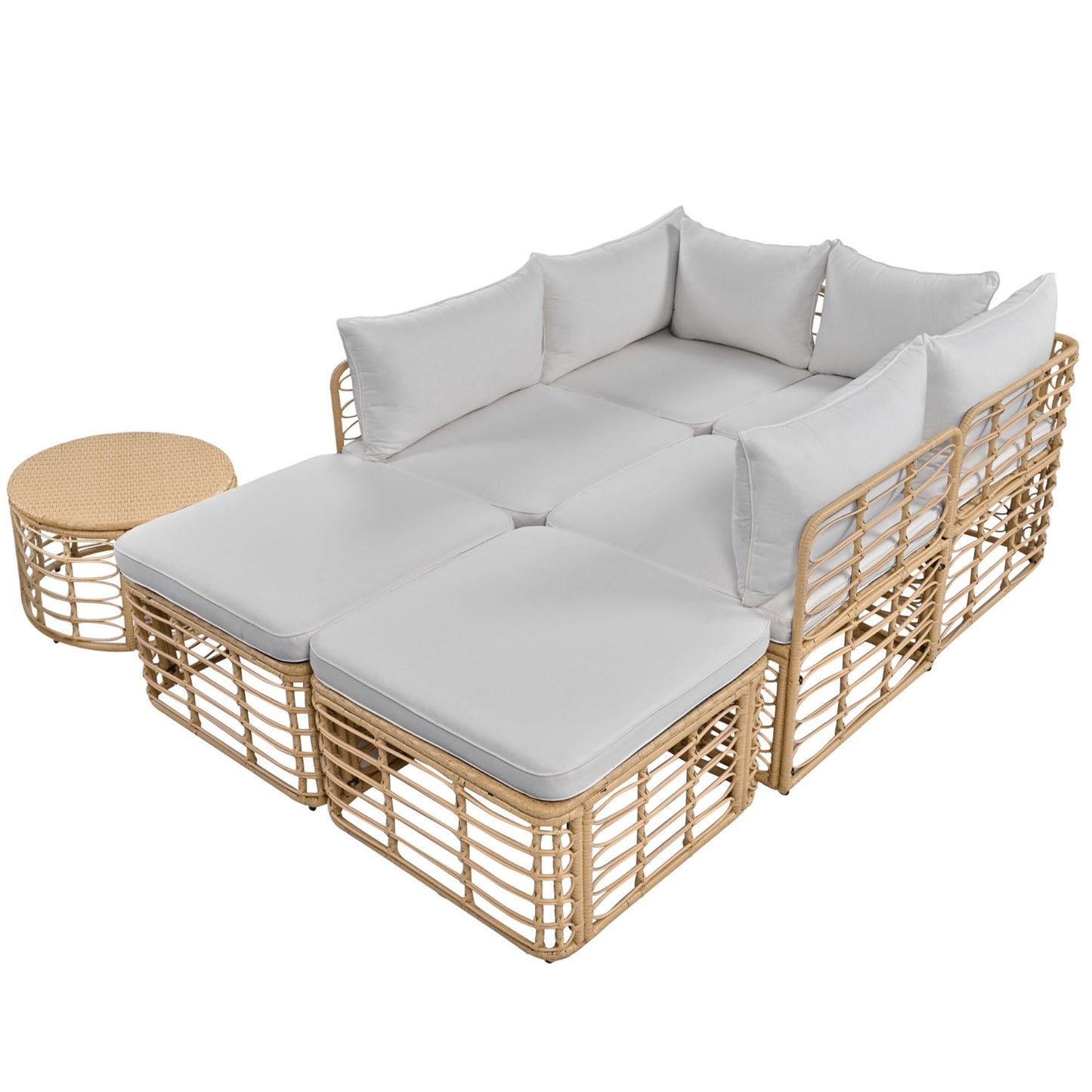 Viva Solara Collection: The Solara Reid 7-Piece Outdoor Sectional Sofa Set