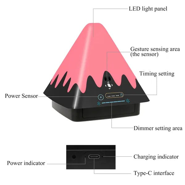 Viva Elite Chromatic Touch Control Night Light - 8 Colors & Timer