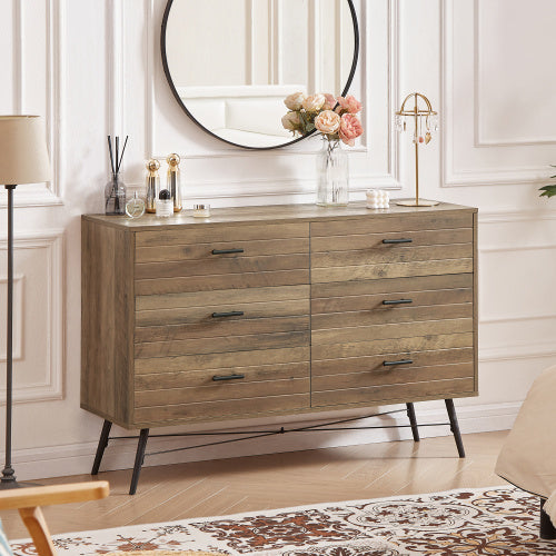 Modern 6-Drawer TV Stand | Stylish & Spacious Entertainment Center