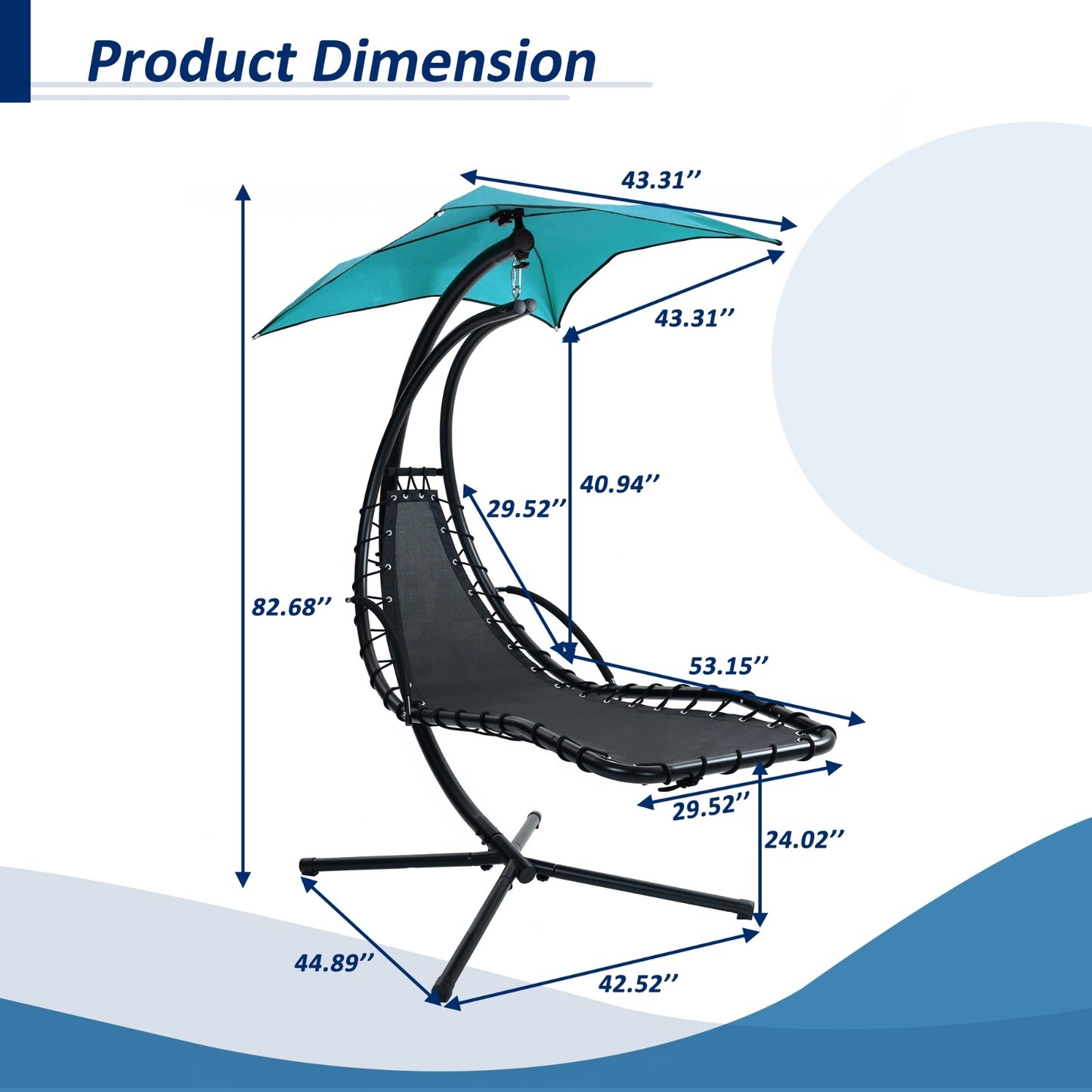 Viva Veranda Collection: The Veranda Drift Hanging Chaise Lounger
