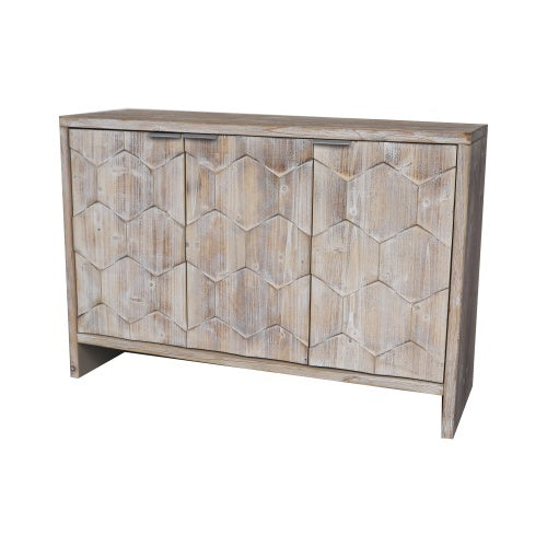 Viva Brielle Farmhouse 3-Door Wood Cabinet