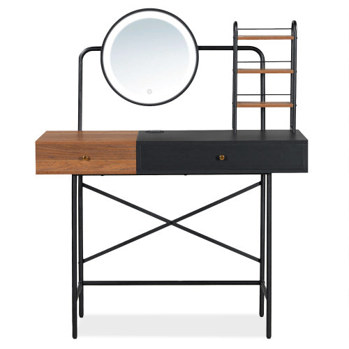 Makeup Vanity Desk with 3-Mode Lighted Mirror & Wireless Charging – The Perfect Beauty Station