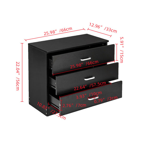 Viva Noire Bedside Table – Black Elegance for Modern Nights